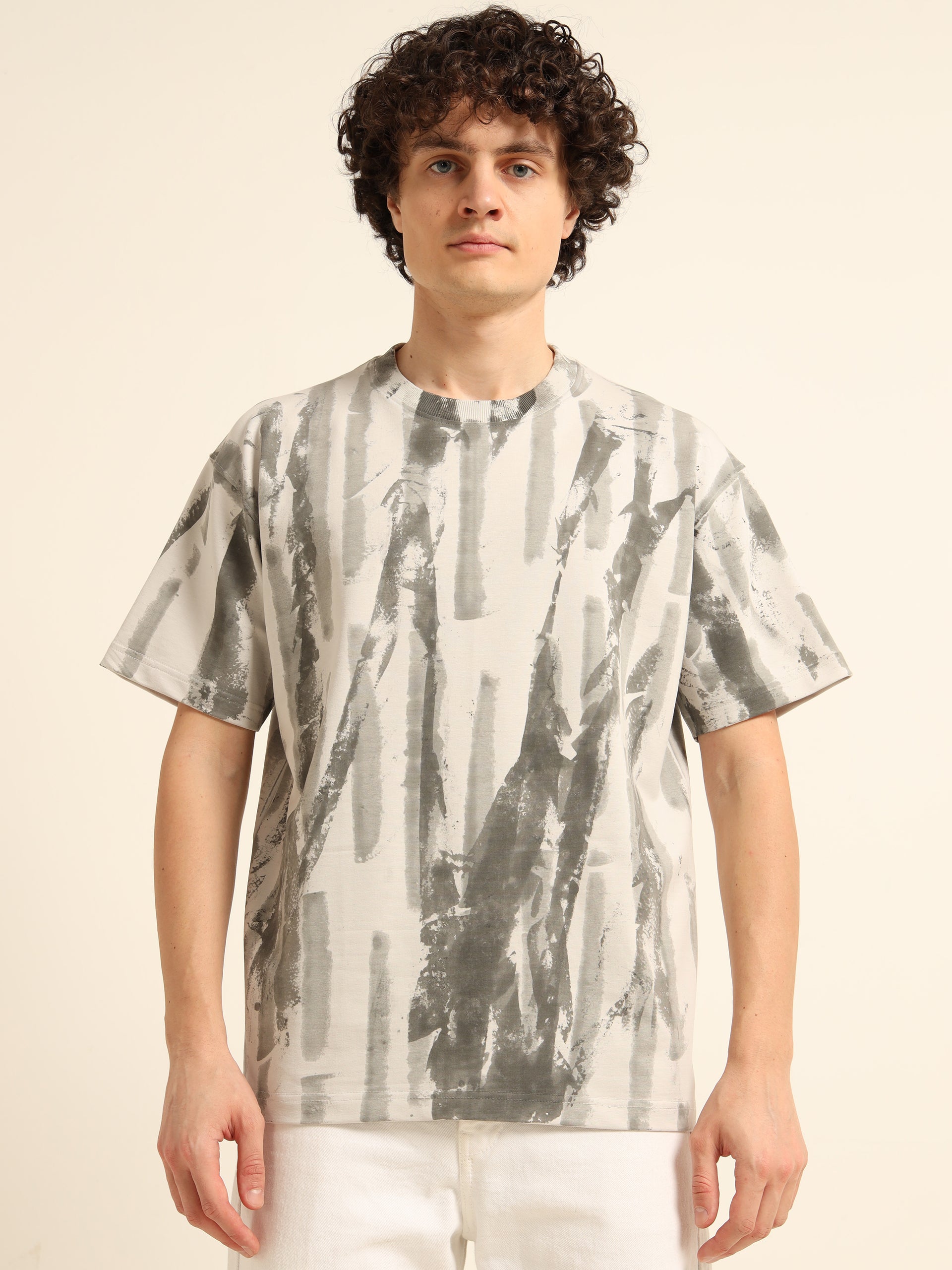 ORGANIC OVERSIZED ABSTRACT PRINTED T-SHIRT